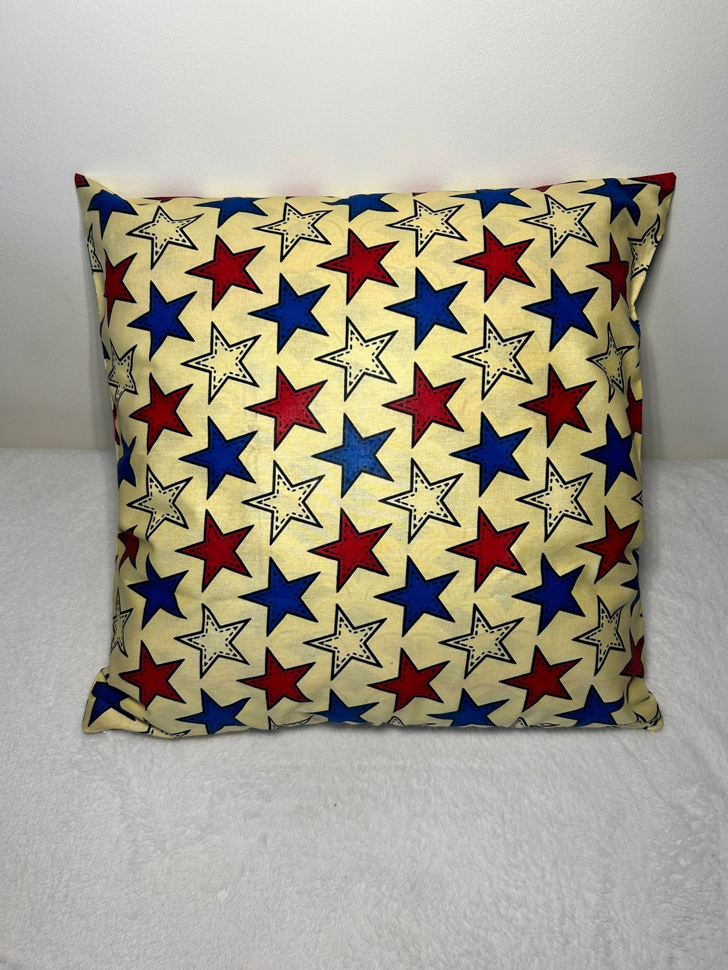 Housse de coussin n°162 - Etoiles Bleu Blanc Rouge