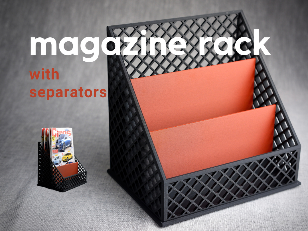 Magazine Rack — Porte-revues à motif de grille — visuel du créateur — designed by h3li0