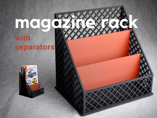Magazine Rack — Porte-revues à motif de grille — visuel du créateur — designed by h3li0