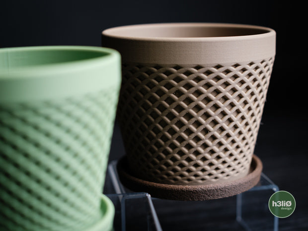 Delta — Pot à motifs et soucoupe — visuel du créateur — designed by h3li0