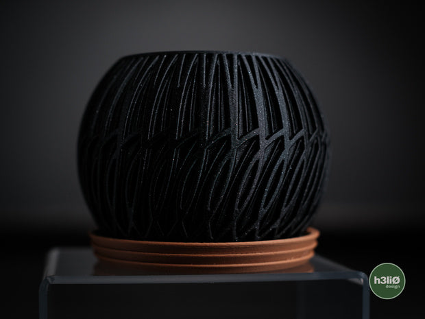 Lumen — Pot à motifs et soucoupe — visuel du créateur — designed by h3li0