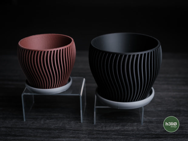 Oblique — Pot à soucoupe — visuel du créateur — designed by h3li0