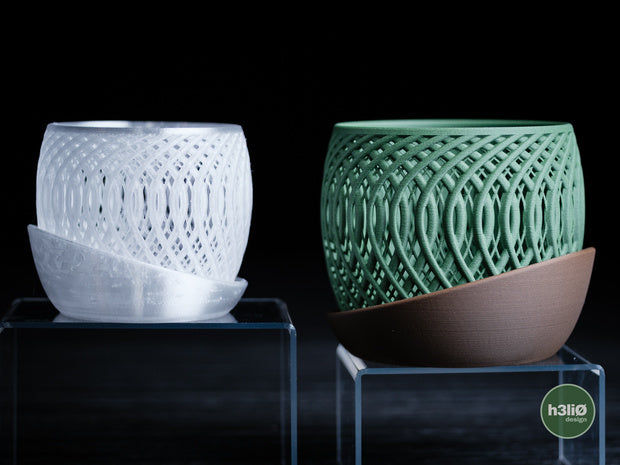 Quasar — Pot pour orchidée à soucoupe — visuel du créateur — designed by h3li0
