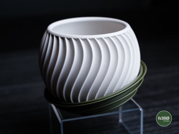 Sonar — Pot à soucoupe assortie — visuel du créateur — designed by h3li0