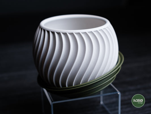 Sonar — Pot à soucoupe assortie — visuel du créateur — designed by h3li0