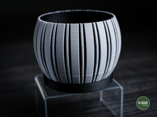 Stratum — Pot à motifs et soucoupe — visuel du créateur — designed by h3li0