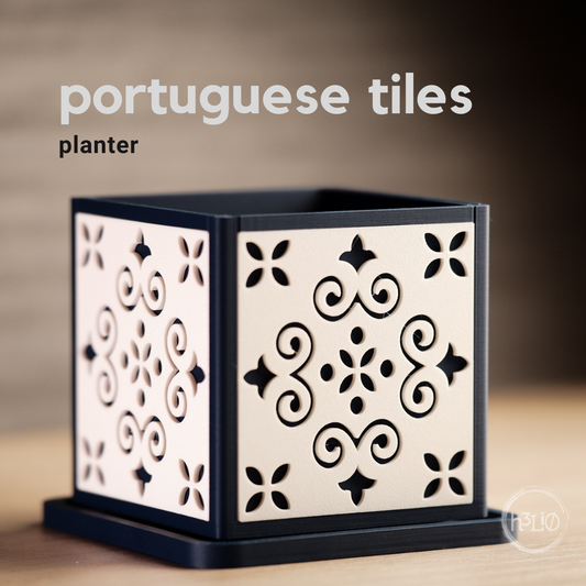 Portuguese Tiles — Pot inspiré des azulejos — visuel du créateur — designed by h3li0