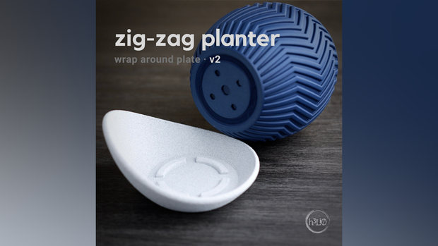 Zig Zag — Pot à soucoupe — visuel du créateur — designed by h3li0