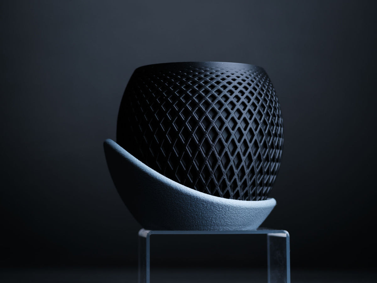Cache-pot Polygon et soucoupe — Création 3D — visuel du créateur — designed by h3li0