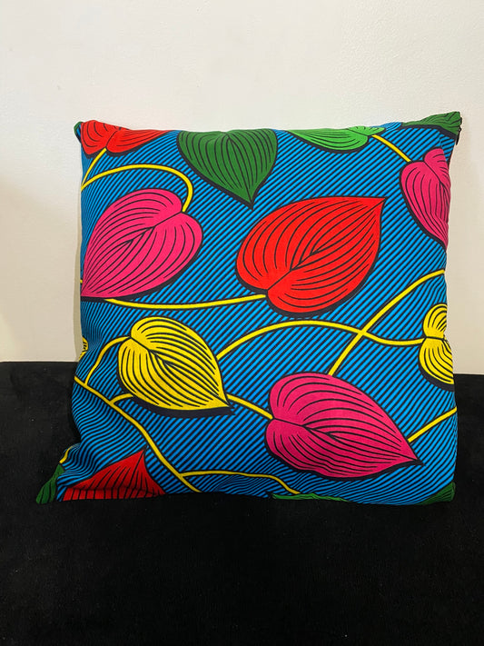 Wax cushion cover - Red Orange Sun pattern