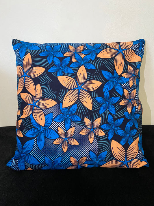 Wax cushion cover - Red Orange Sun pattern