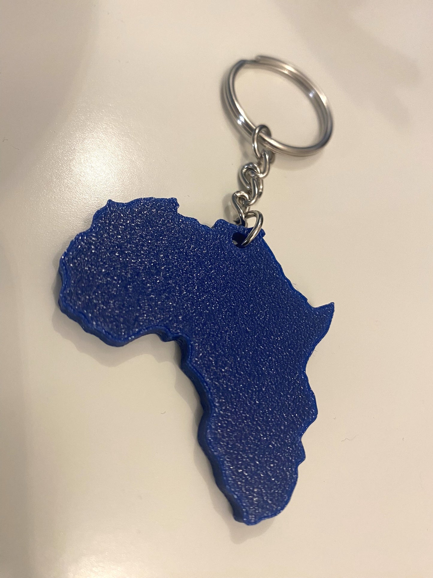 Porte-clés Flexible - Modèle Afrique Continent - Bleu marine