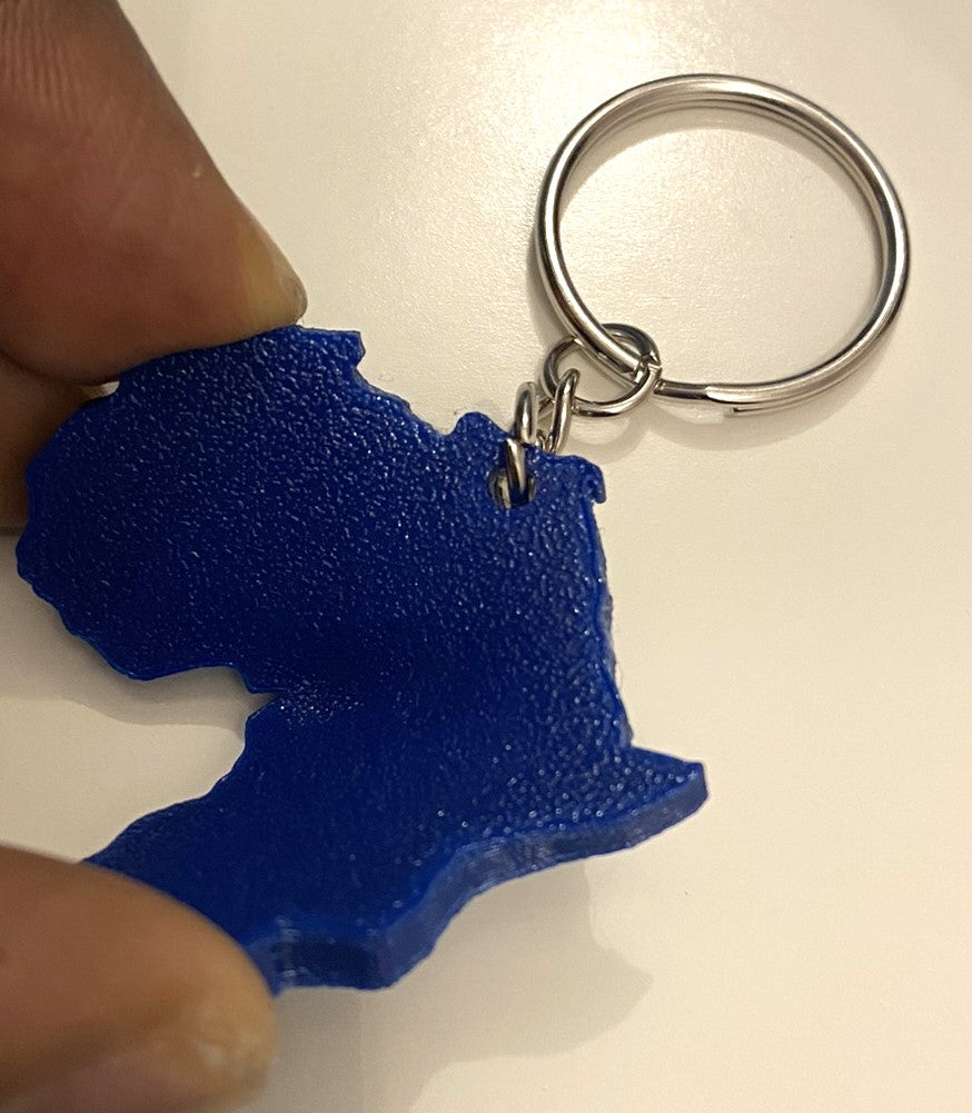 Porte-clés Flexible - Modèle Afrique Continent - Bleu marine