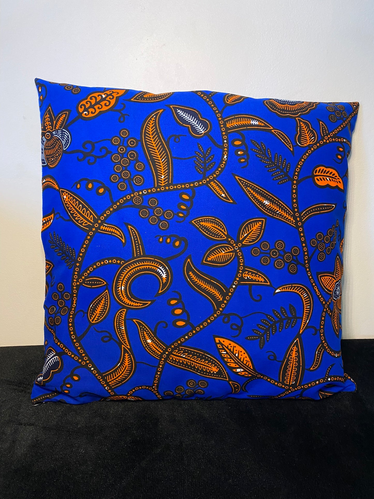 Wax cushion cover - Wedding flower Midnight blue