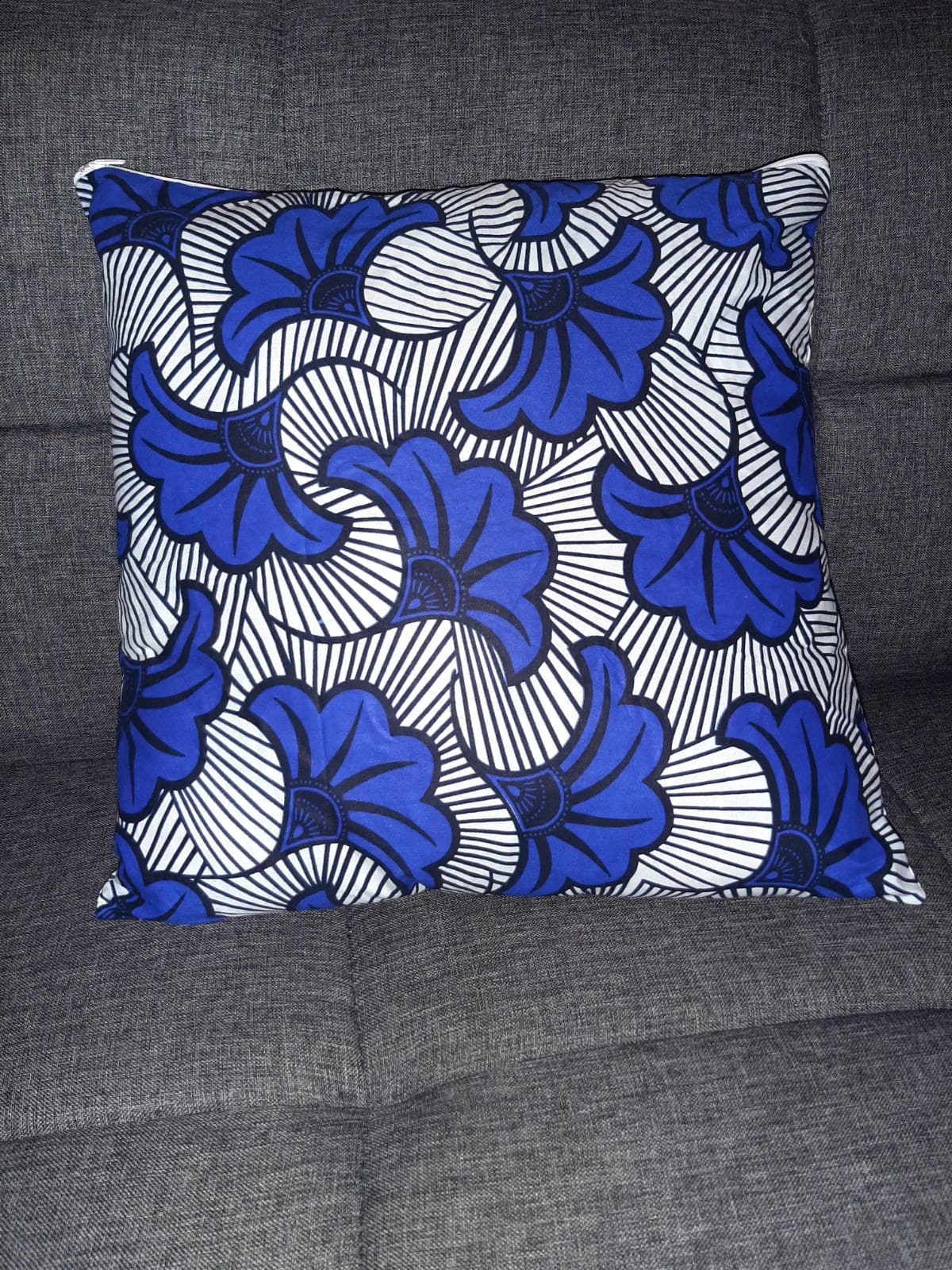 Wax cushion cover - Wedding flower Midnight blue