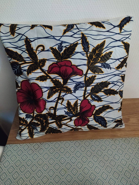 Wax cushion cover - Hibiscus Flower