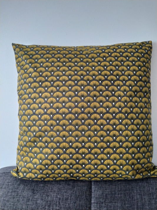 Housse de coussin - Eventails Jaune