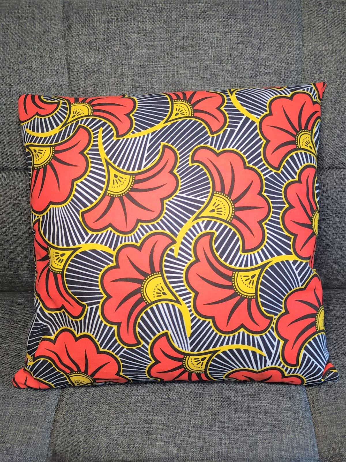 Wax cushion cover - Golden orange wedding flower