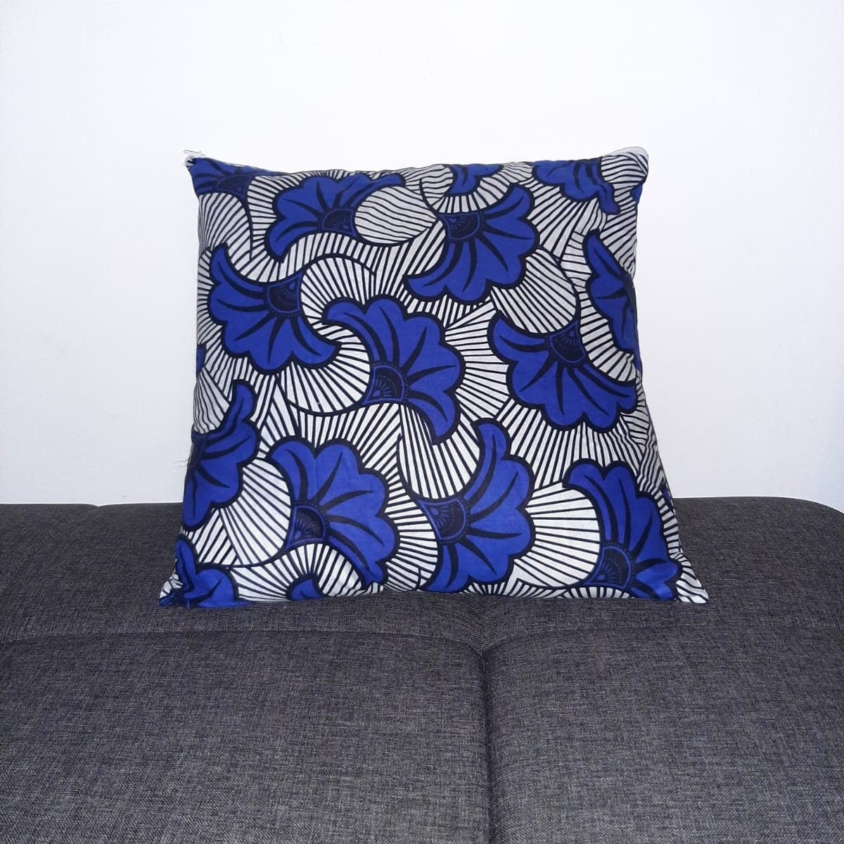 Wax cushion cover - Wedding flower Midnight blue