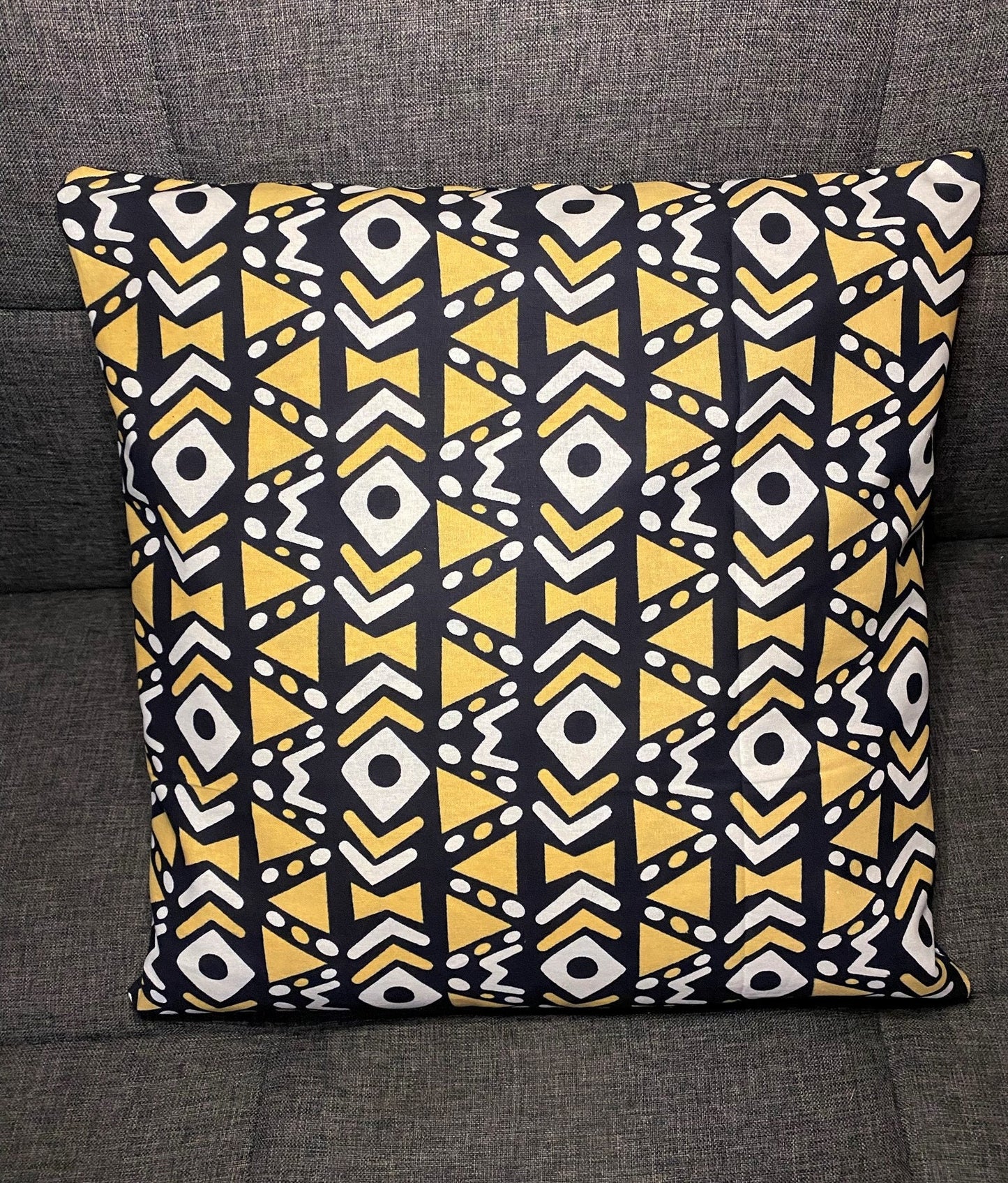 Wax cushion cover - Bogolan fabric style 2