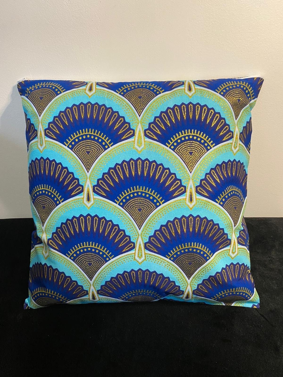 Cushion cover - Wax Peacock Blue